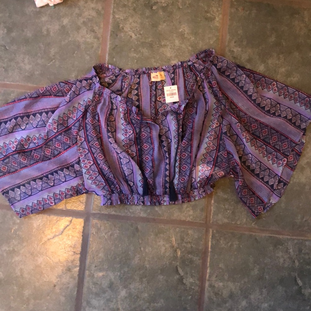 3/4 sleeve crop top